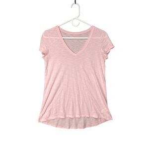 Lilly Pulitzer Etta V-Neck short-sleeve top light pink color sz S Pima Cotton